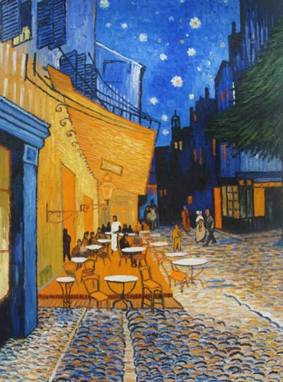 Oil Painting Reproduction of Café Terrace at Night