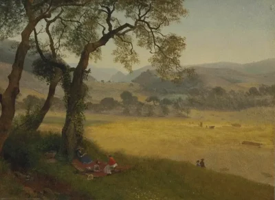 albert bierstadt a golden summer day near oakland (1873)