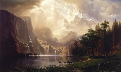 albert bierstadt among the sierra nevada, california