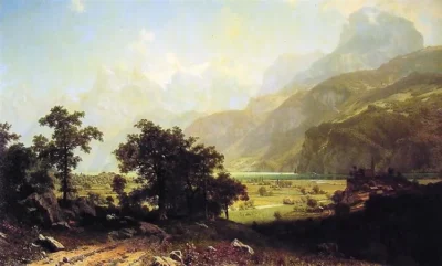 albert bierstadt lake lucerne, switzerland 1858