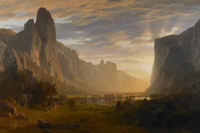 albert bierstadt looking down yosemite valley