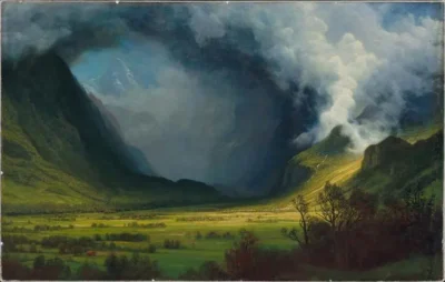 albert bierstadt storm in the mountains