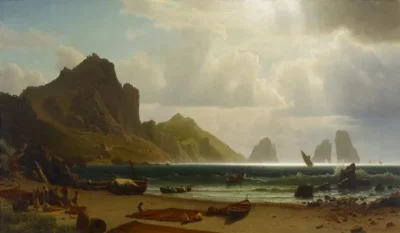 albert bierstadt the marina piccola, capri