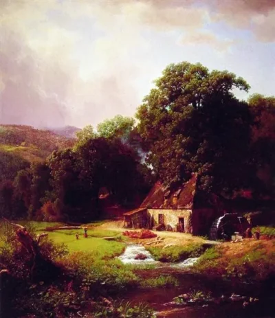 albert bierstadt the old mill 1855