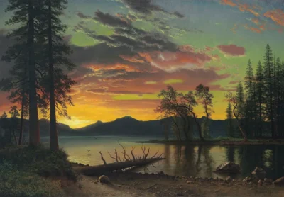 albert bierstadt twilight lake tahoe