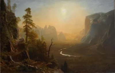 albert bierstadt yosemite valley, glacier point trail