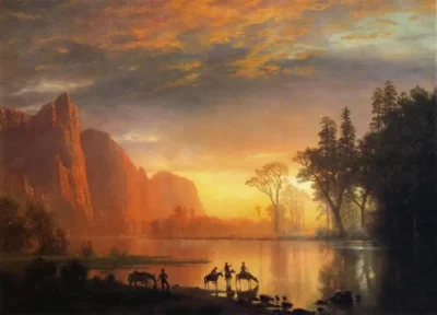 albert bierstadt yosemite valley sunset