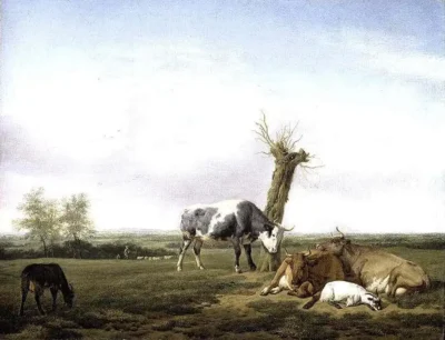 adriaen van de velde cattle and goats in a meadow 1658