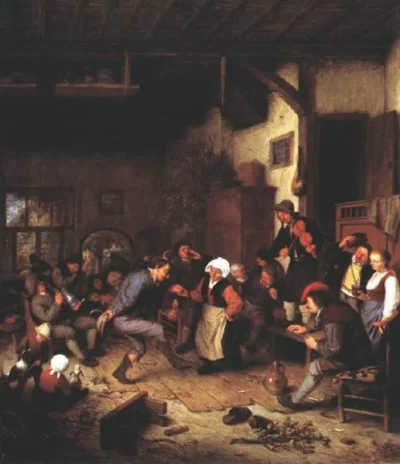 adriaen van ostade merrymakers in an inn