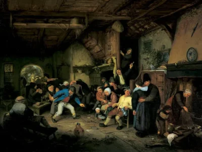 adriaen van ostade peasants dancing in a tavern