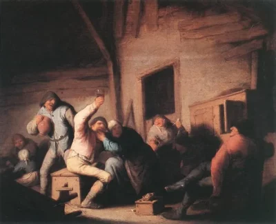 adriaen van ostade peasants in a tavern