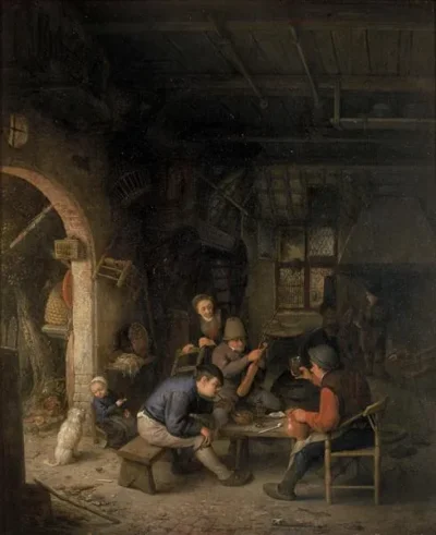 adriaen van ostade peasants in an inn