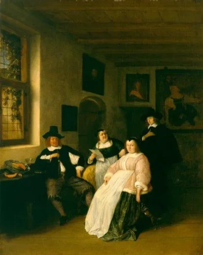 adriaen van ostade the de goyer family and the painter