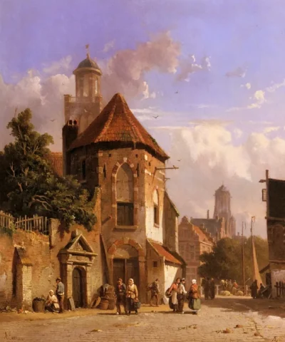 adrianus eversen view of a dutch street
