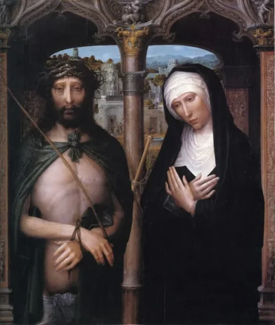adrien isenbrandt christ crowned with thorns and the mourning virgin