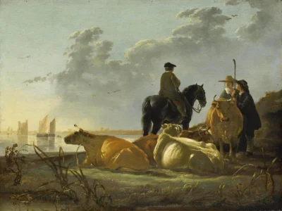 Aelbert Cuyp_Peasants and Cattle by the River Merwede