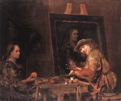 Aert de Gelder_Self-Portrait at an Easel Painting an Old Woman