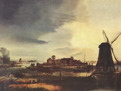 Aert van der Neer_Landscape with Windmill