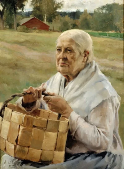 Albert Edelfelt_Old Woman with a Splint Basket
