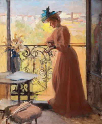 Albert Edelfelt_Parisian Lady on the Balcony