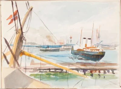 albert edelfelt sketch for painting from copenhagen anchorage
