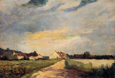 albert lebourg landscape with houses