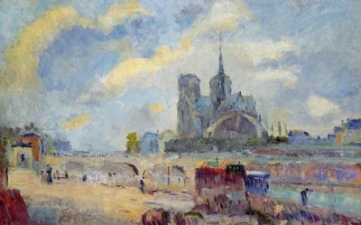 albert lebourg notre dame de paris and the bridge of the archeveche