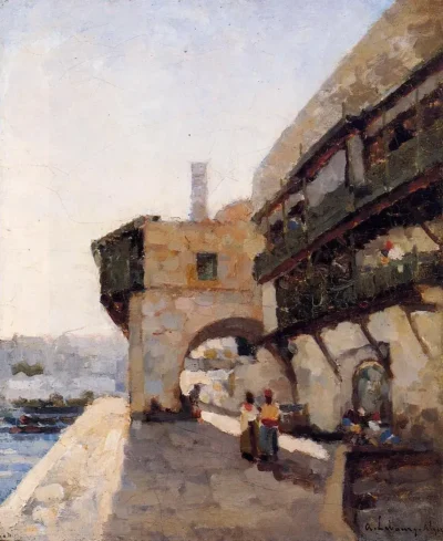 albert lebourg the quay de l'amiraute in algiers