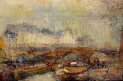 albert lebourg the small arm of the seine at pont neuf