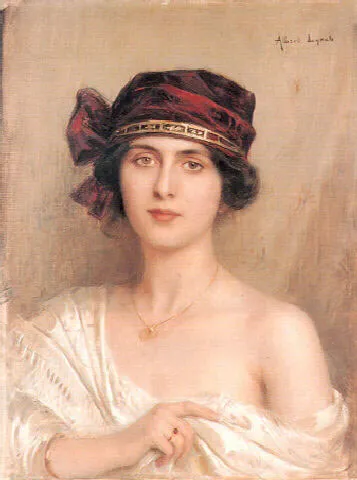 albert lynch portrait of a young lady