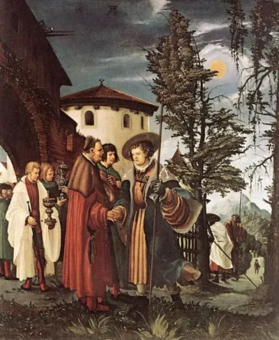 albrecht altdorfer st. florian taking leave of the monastery