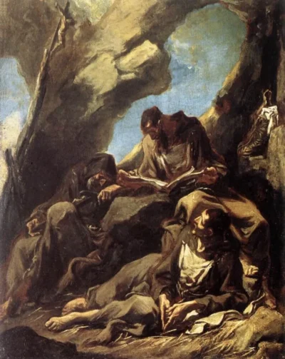 alessandro magnasco three capuchin friars meditating in their hermitage