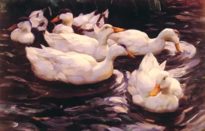 Alexander Koester_Six Ducks in the Pond